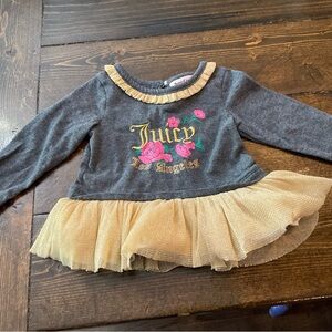 Juicy Couture Gray and Gold Toddler Dress